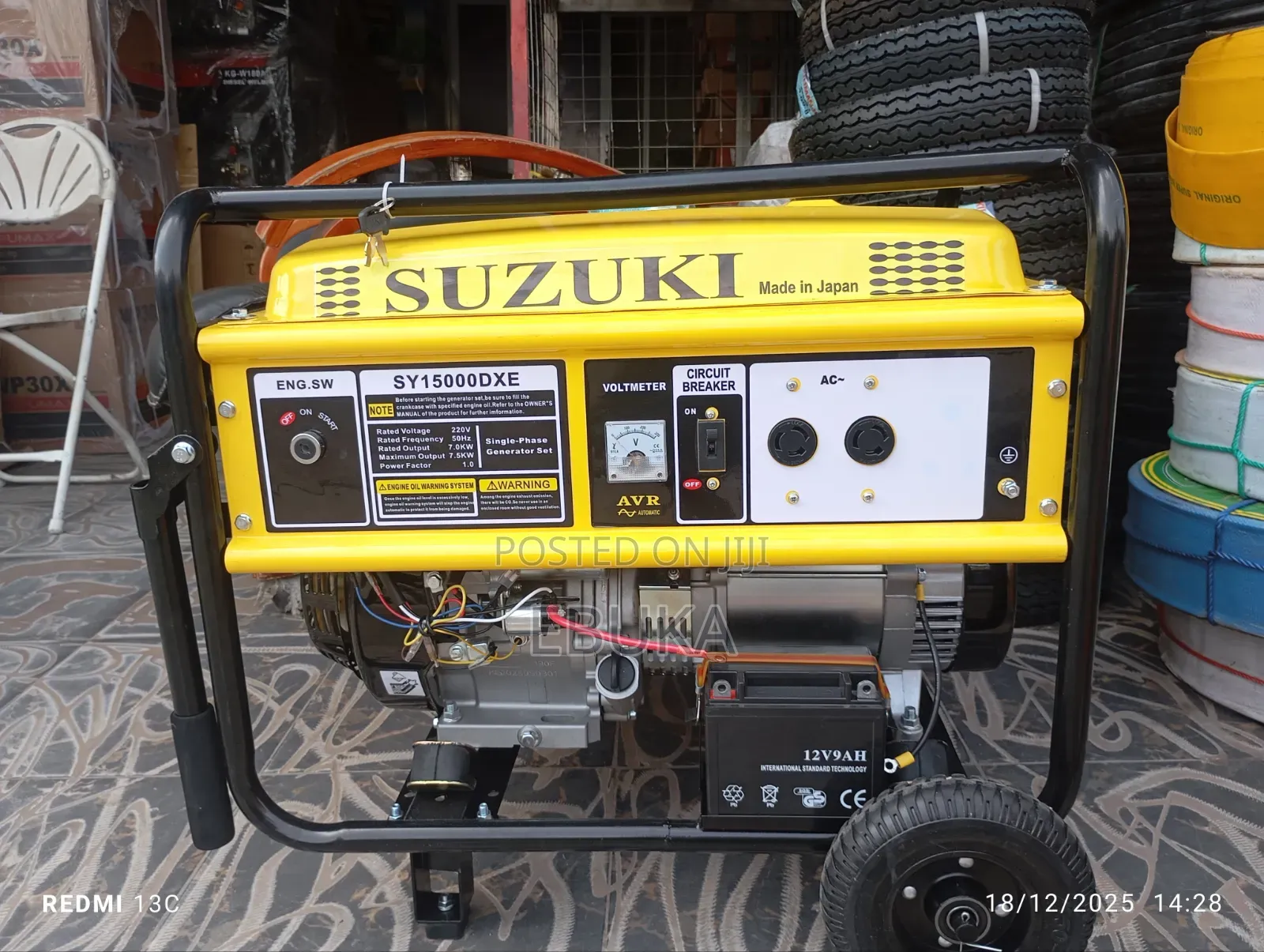 Honda 7000watts , Suzuki 15000watts and Super 9500watts.