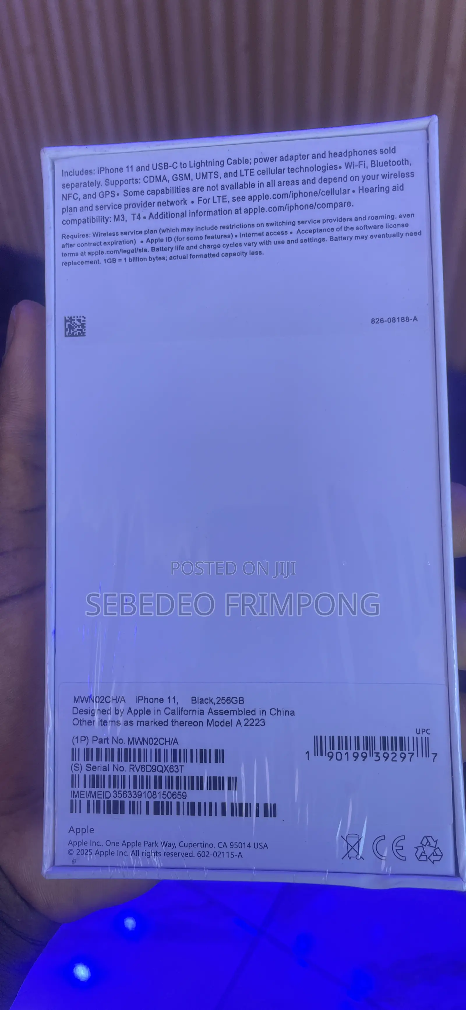 New Apple iPhone 11 256 GB Black
