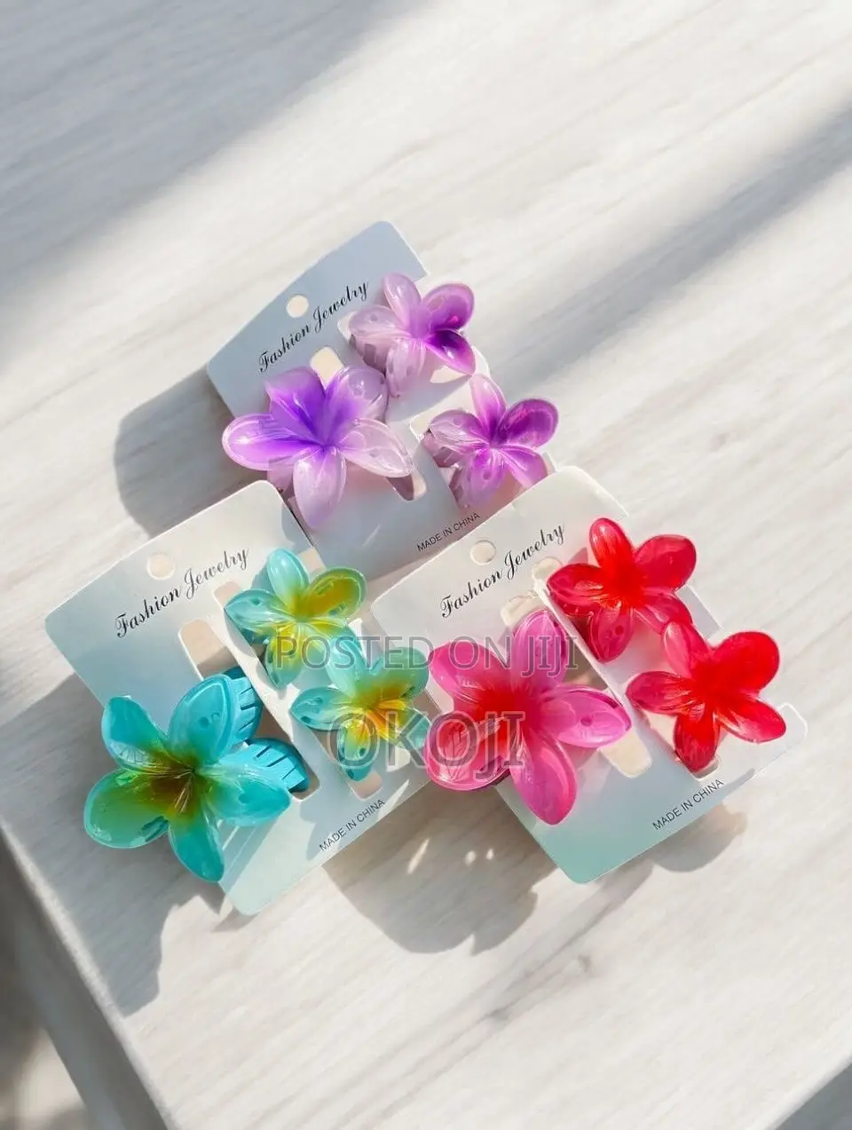 Floral Claw Clips