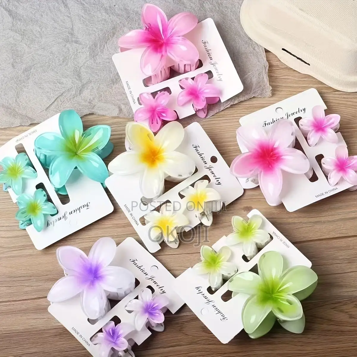 Floral Claw Clips
