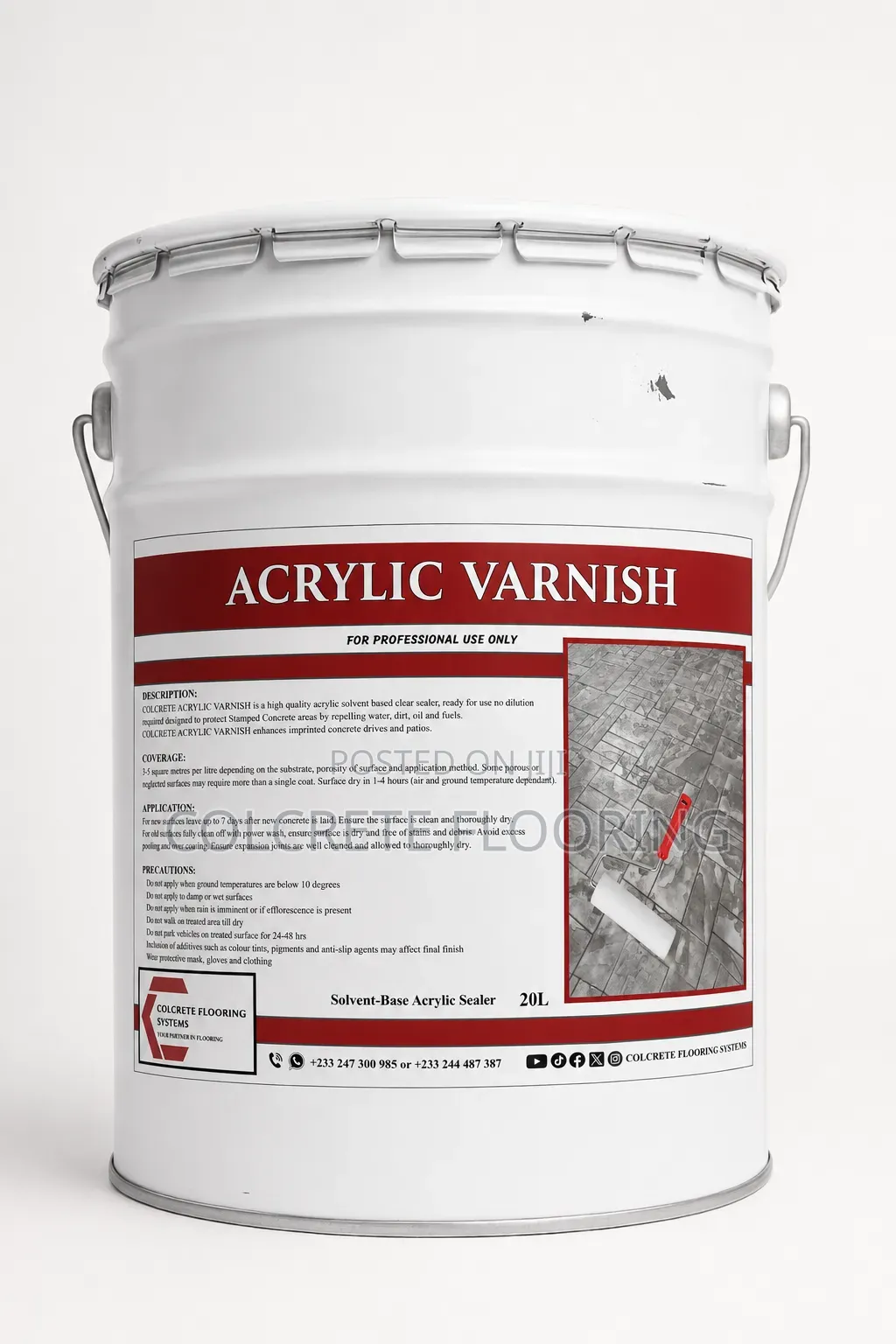 Stamped Concrete Polish Varnish Sealer