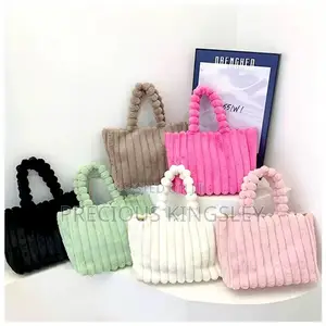 Plush Corduroy Tote Bag