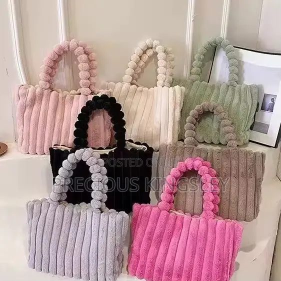 Plush Corduroy Tote Bag