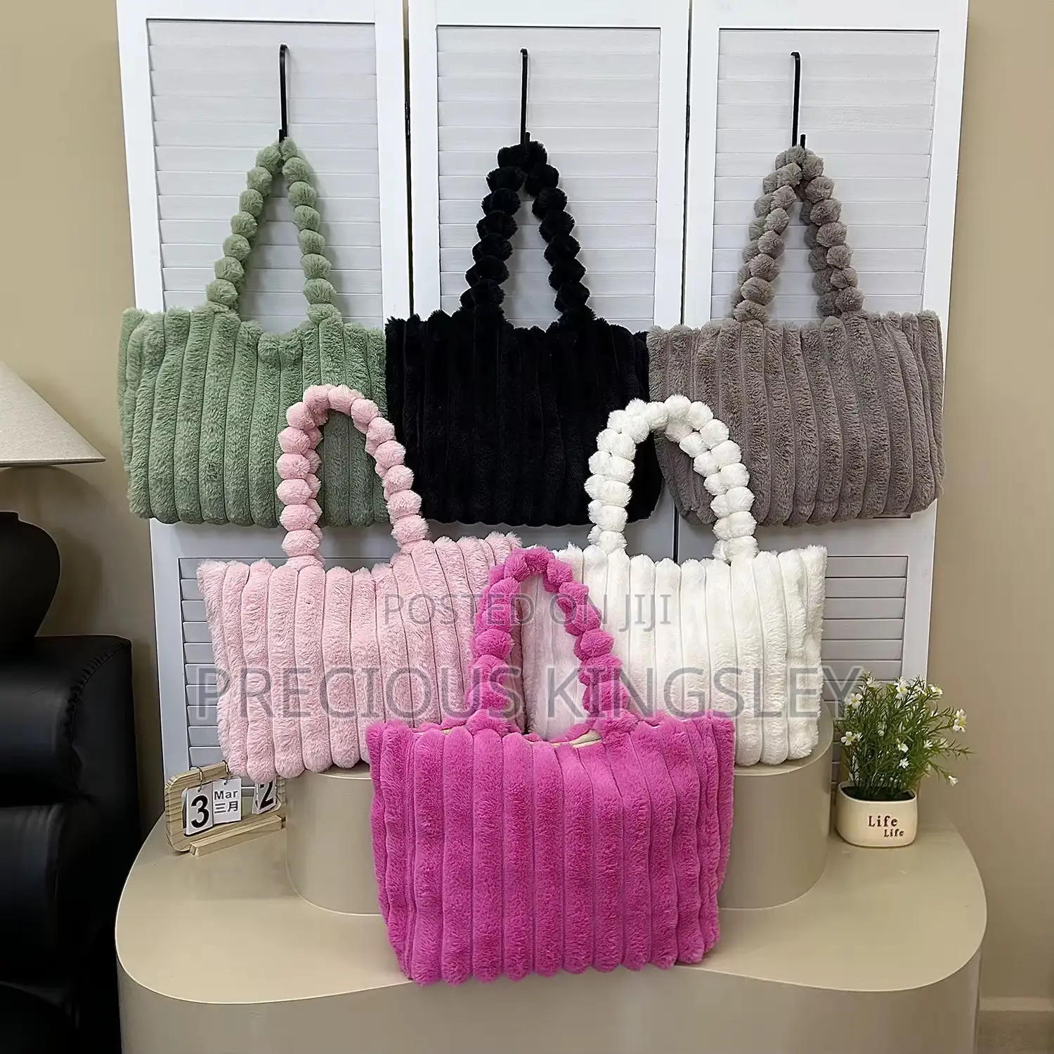 Plush Corduroy Tote Bag