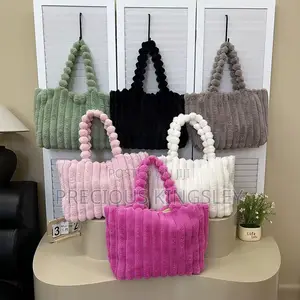 Plush Corduroy Tote Bag