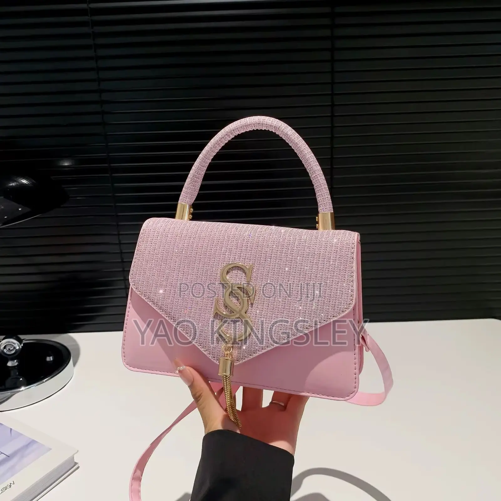 Luxury Glitter Top Handle Handbag