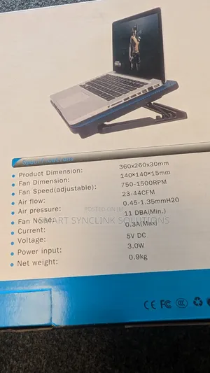 Laptop Cooling Pad With 2 Fans