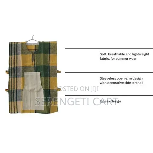 Qowa Clothing African Plaid Sleeveless Top