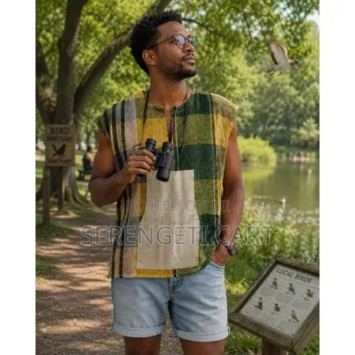 Qowa Clothing African Plaid Sleeveless Top