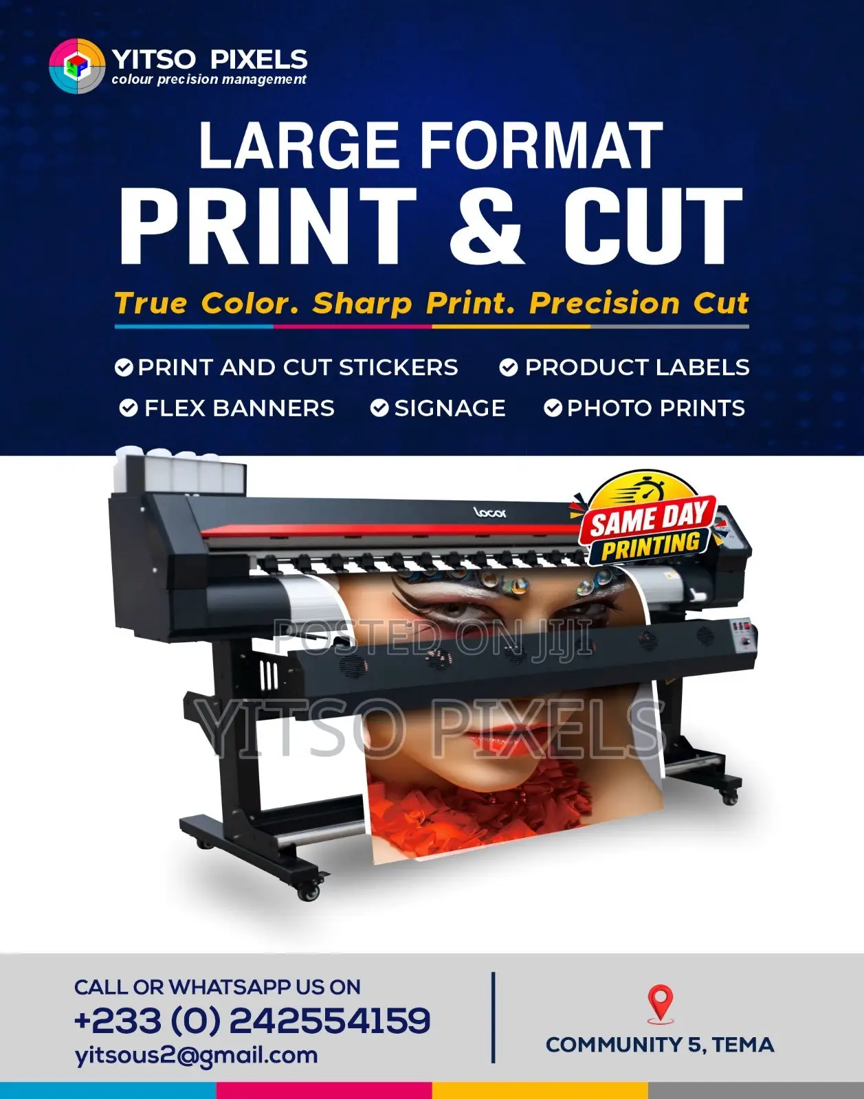 Banner, Sticker Print and Cut, Icc Colors Tema
