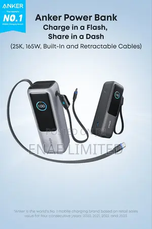 Anker 165w Laptop/Phone Powerbank Bank (25,000mah)