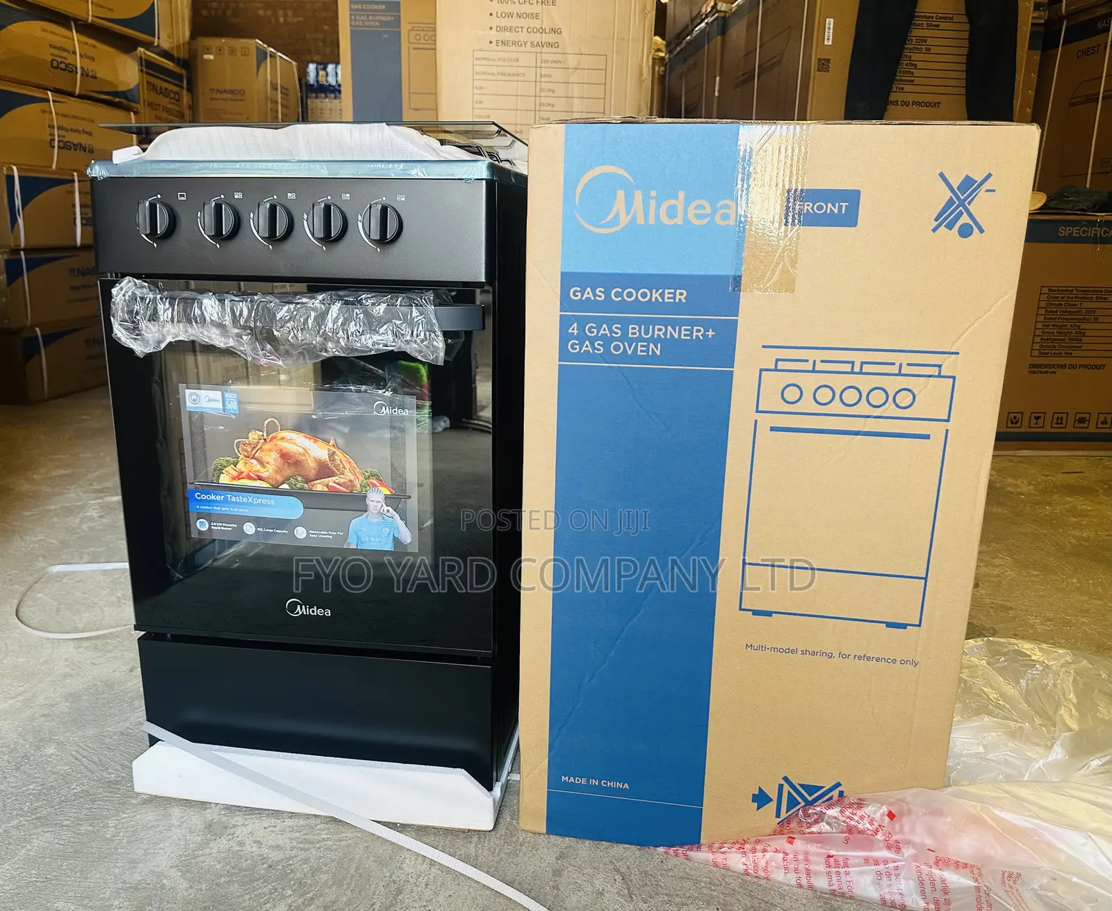 Premium Midea 4burner 50x50 Oven Gas Cooker