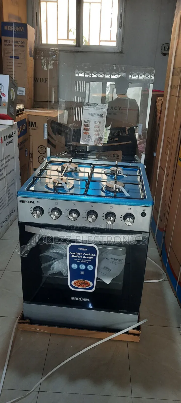 New Bruhm 60 X 60 Four Burner Gas Stove With Grill