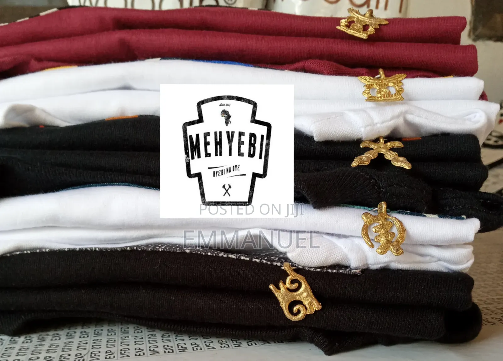African Print T-Shirt Design With Amazing Akan Emblems