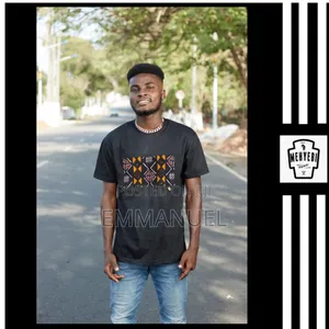 African Print T-Shirt Design With Amazing Akan Emblems