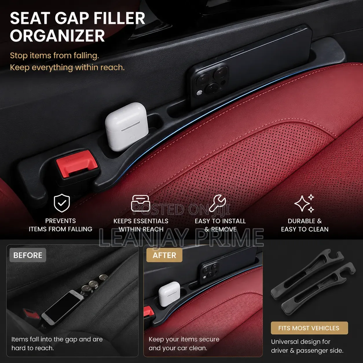 Car Seat Gap Filler Organizer