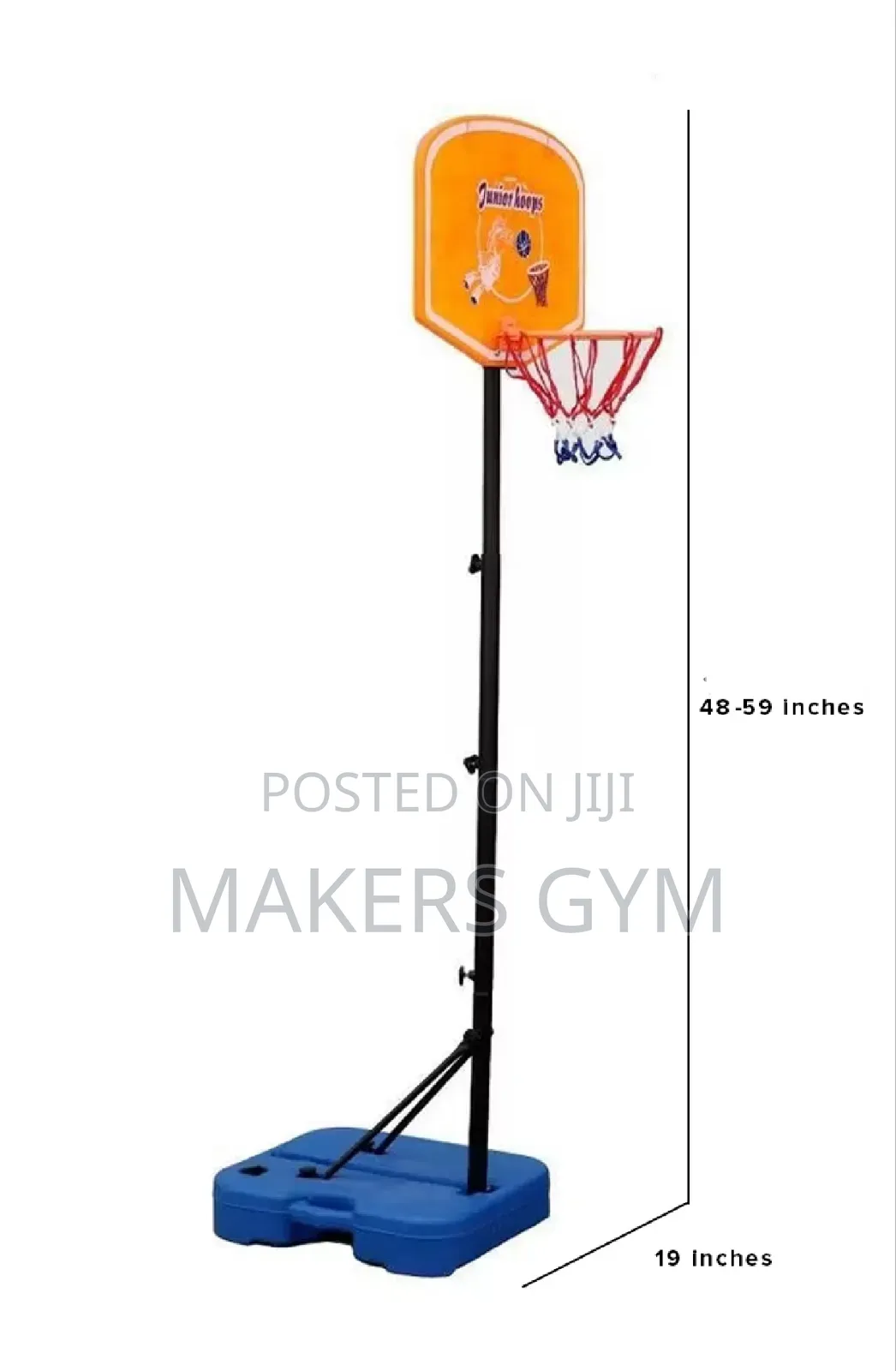 Adjustable Height Metal Basketball Hoop Portable Removable Bask Hoop