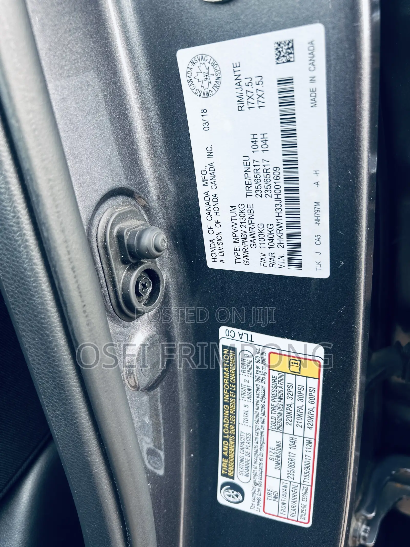 Honda CR-V EX FWD 2018 Gray