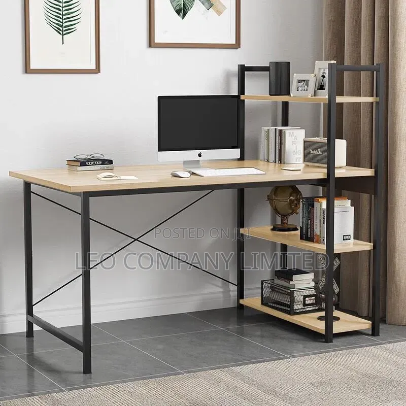 Office Computer Desk With Shelves – Study Work Desk- 120 Cm