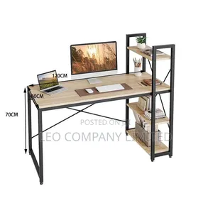 Office Computer Desk With Shelves – Study Work Desk- 120 Cm