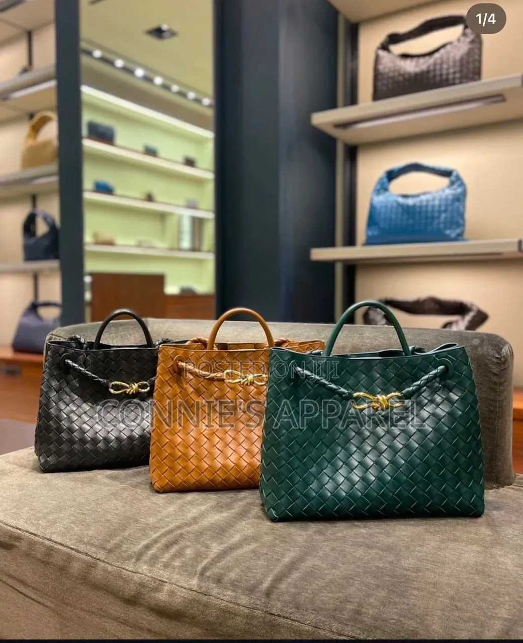 Original Bottega Handbag With Long Strap