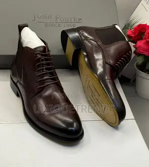 Executive John Foster Brogue Leather Chelsea Boots (Brown)