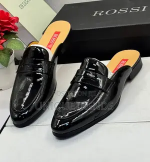 Quality Rossi Patent Leather Half Shoes