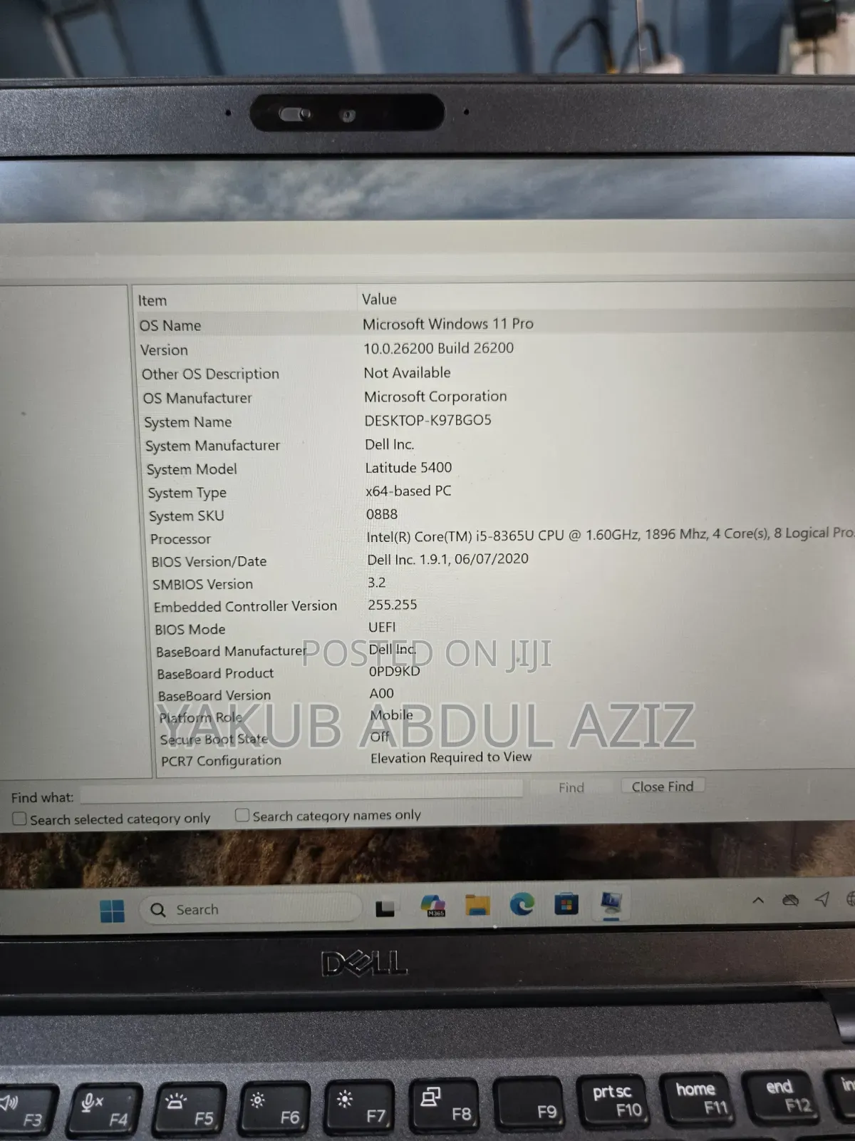 Laptop Dell Latitude 5400 16GB Intel Core i5 SSD 256GB
