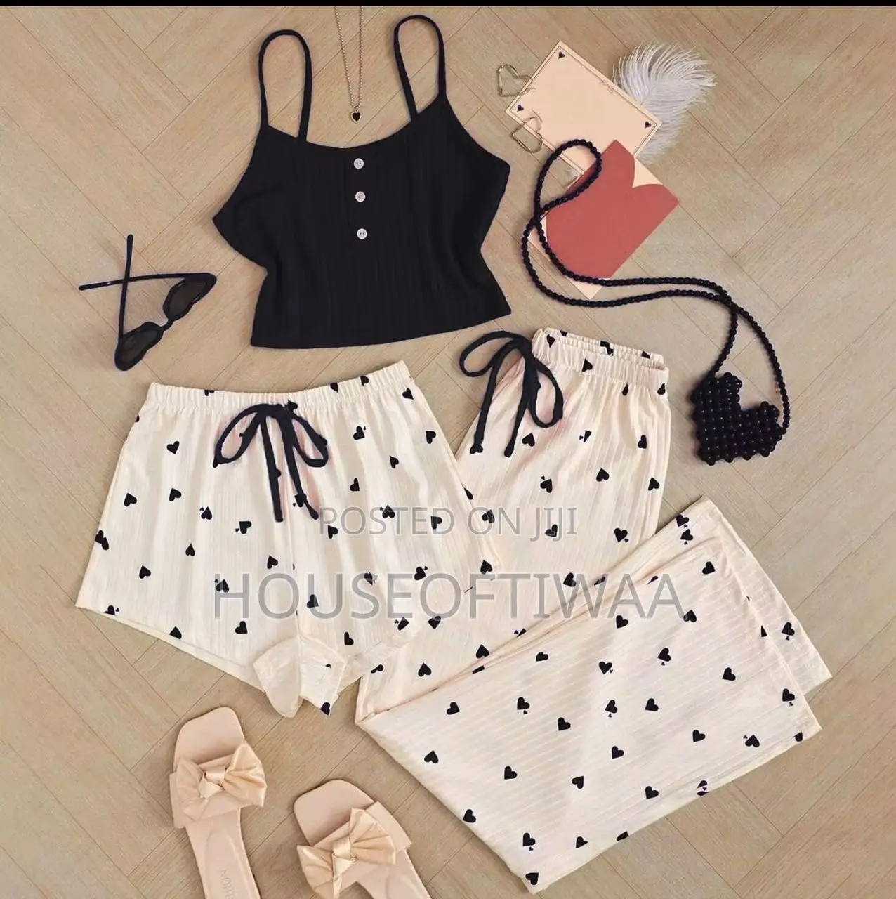 3 Pieces Night Wear Set
