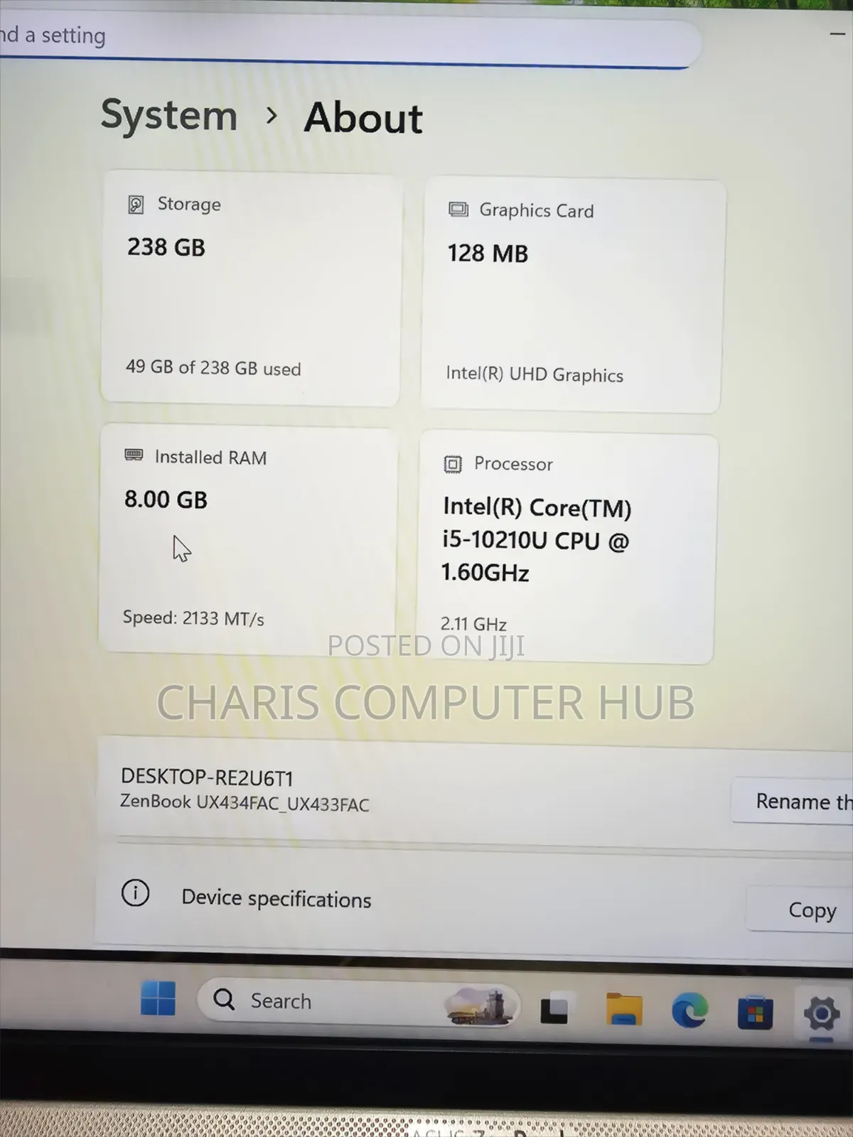Laptop Asus ZenBook UX430UA 8GB Intel Core i5 SSD 256GB