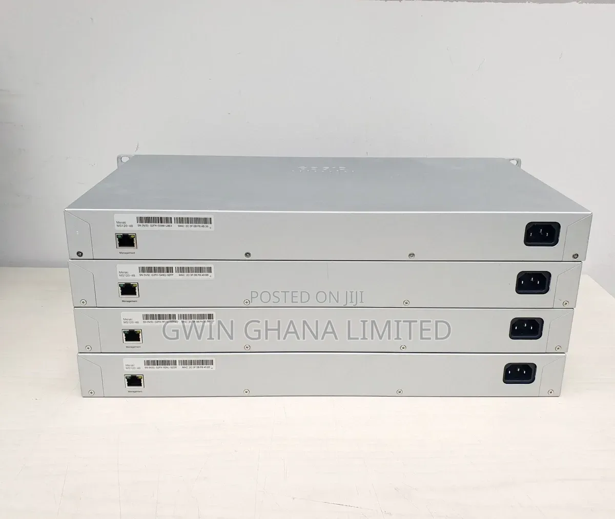Cisco Meraki 48port Gigabit Cloud Managed Poe+ Switch 370w .4sfp