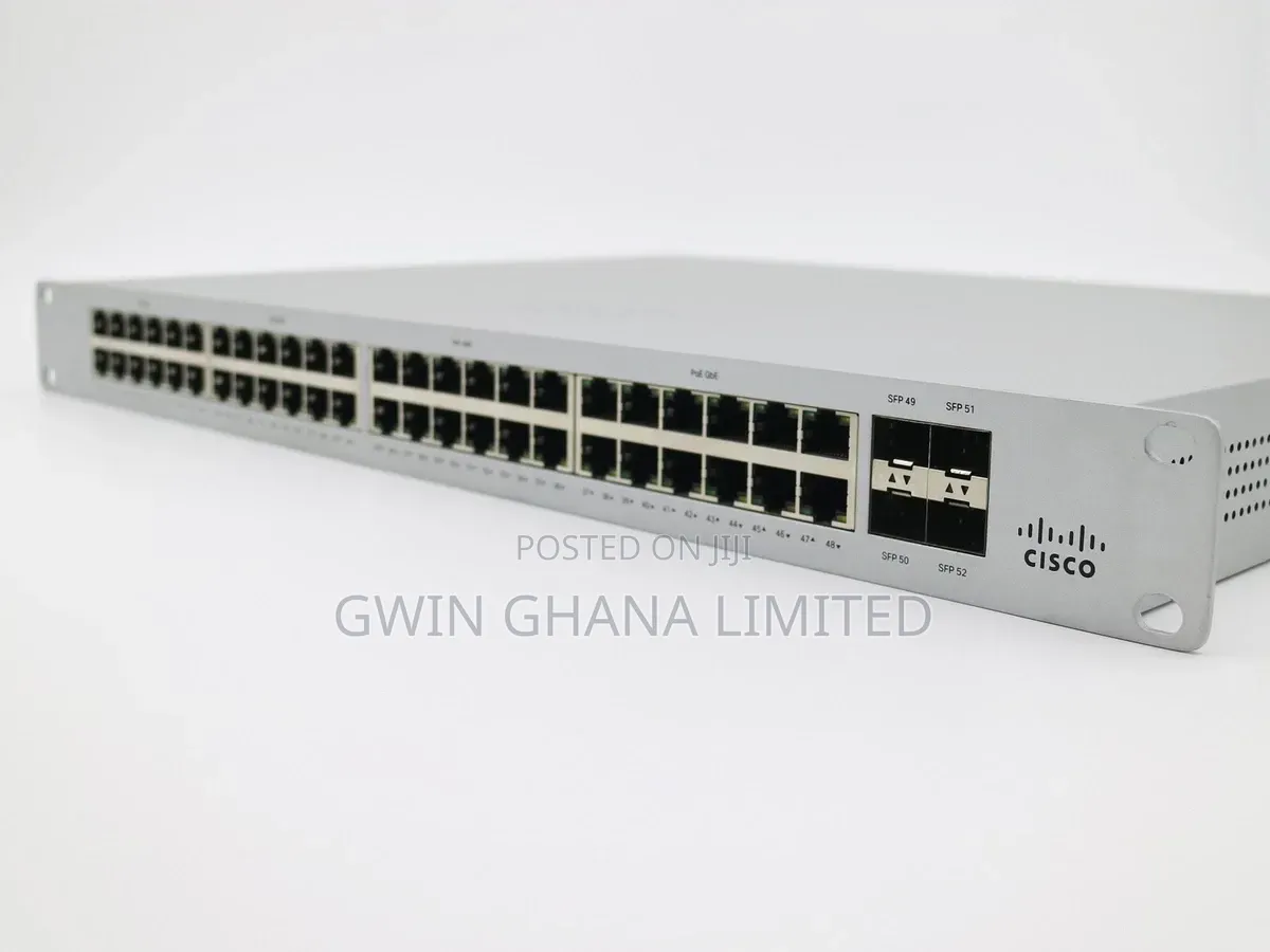 Cisco Meraki 48port Gigabit Cloud Managed Poe+ Switch 370w .4sfp