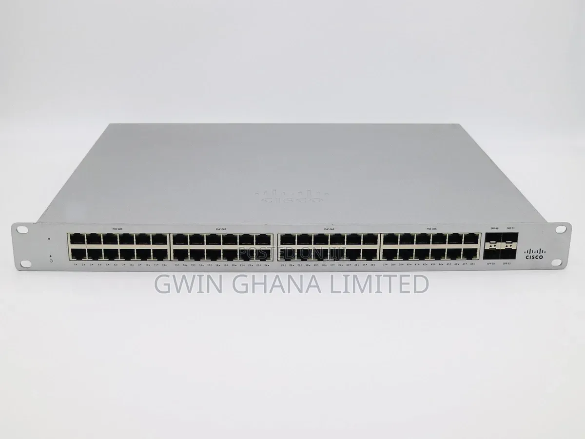 Cisco Meraki 48port Gigabit Cloud Managed Poe+ Switch 370w .4sfp