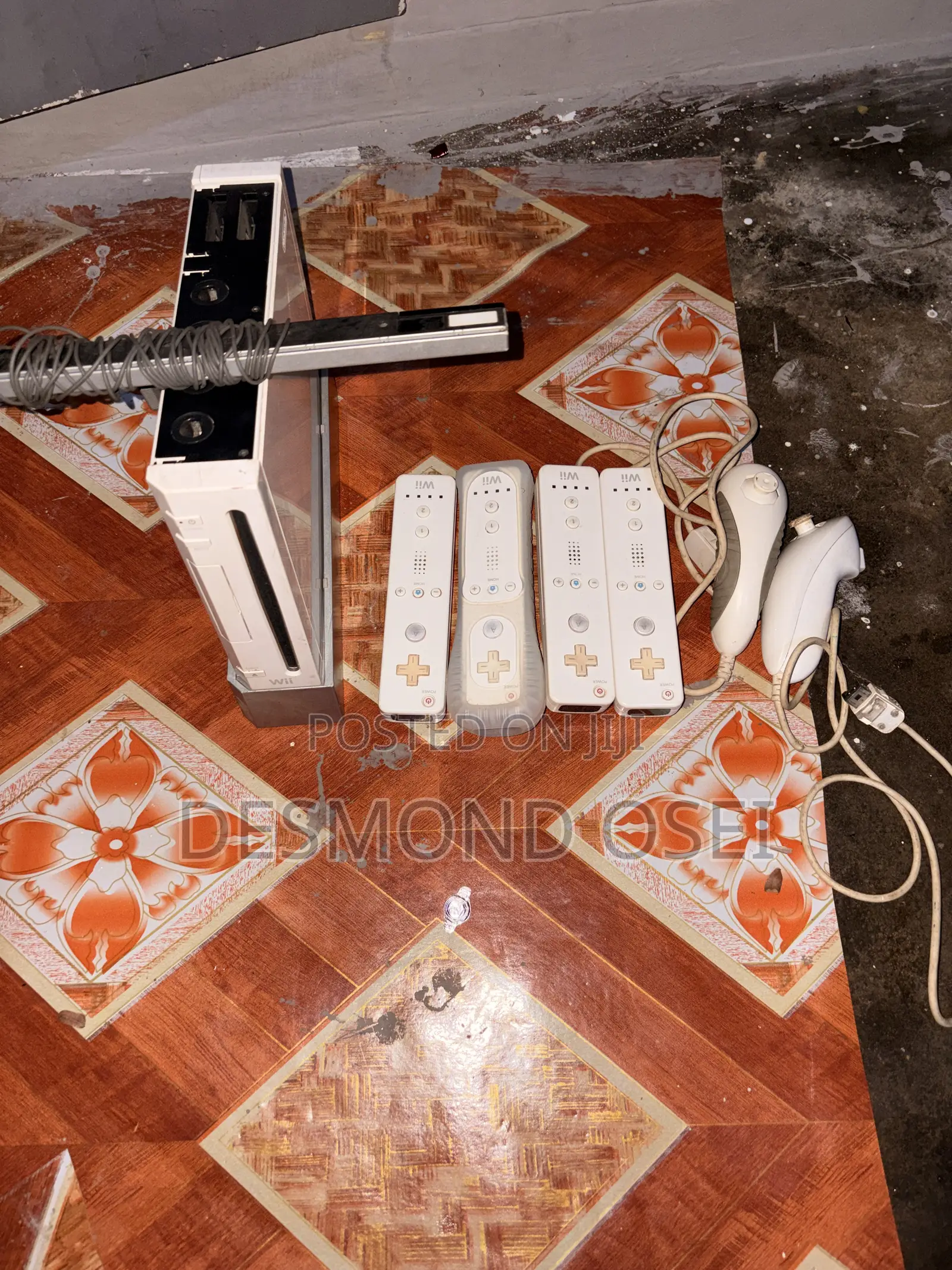 Nintendo Wii With 4 Controllers and 2 Joysticks