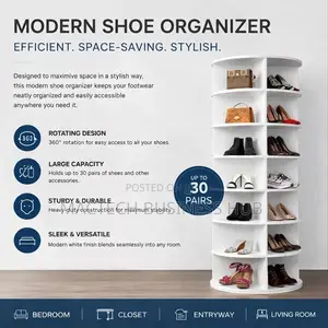 7‐Tier Rotating Shoe Organizer