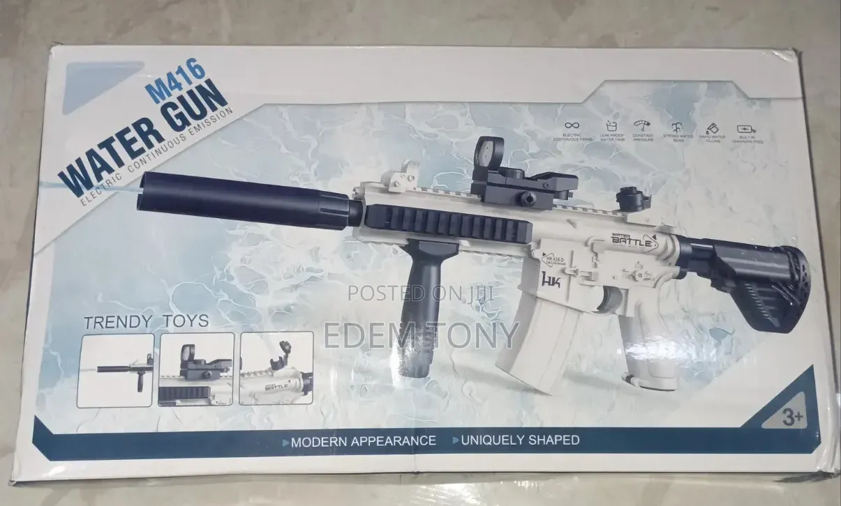 Electric Water Gun, M416 Automatic Water Blaster, Long-Range Shooting