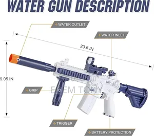 Electric Water Gun, M416 Automatic Water Blaster, Long-Range Shooting