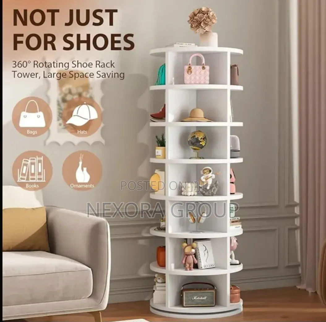 Luxury 360 Rotating Shoe Rack – Stylish Home Storage Shelf