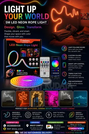 RGB Led Neon Rope Light – 5 Meters Smart App Control