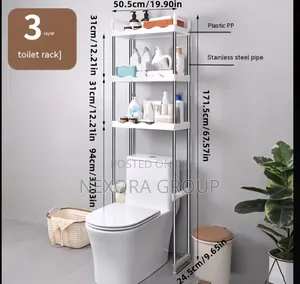 Modern 3 Tier Toilet Storage Rack – Bathroom Shelf Organizer