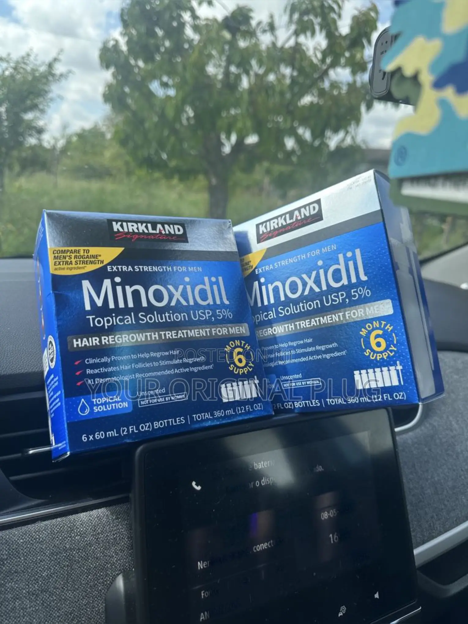 Kirkland Minoxidil 5% Undiluted Effective For Hair Regrowth (Box (1x6)