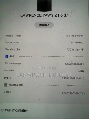 Samsung Galaxy Z Fold7 512 GB Black
