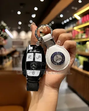 Mercedes-Benz Car Key Fob Cover and Matching Keychain Set