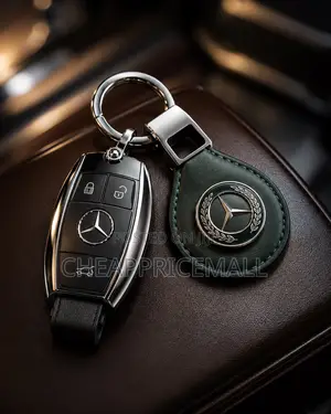 Mercedes-Benz Car Key Fob Cover and Matching Keychain Set