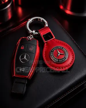 Mercedes-Benz Car Key Fob Cover and Matching Keychain Set