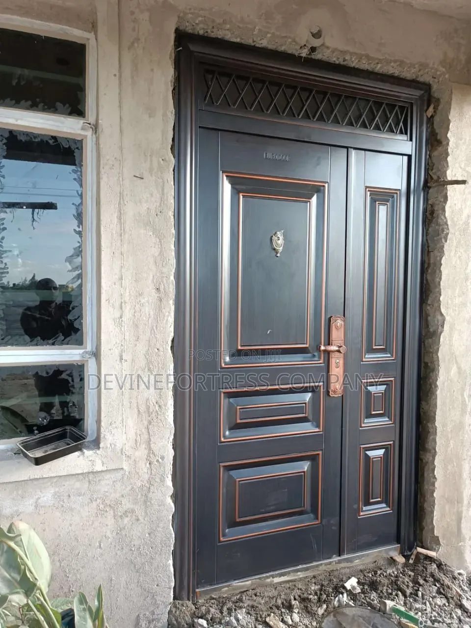 High Quality Security Fan Light One N Half Door  