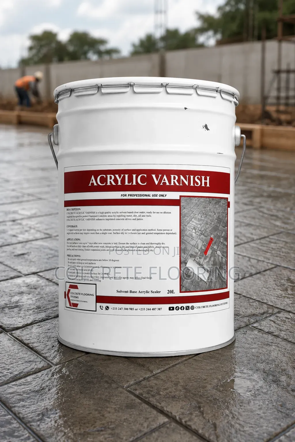 Stamped Concrete Polish Varnish Sealer