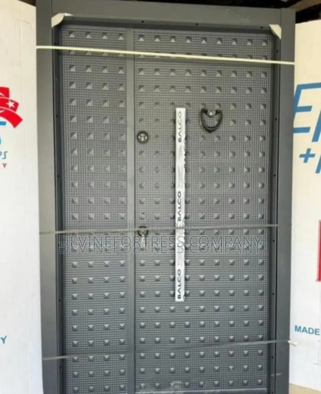 Full Metal Gray Armor Door Available in DFF Designs and Colors