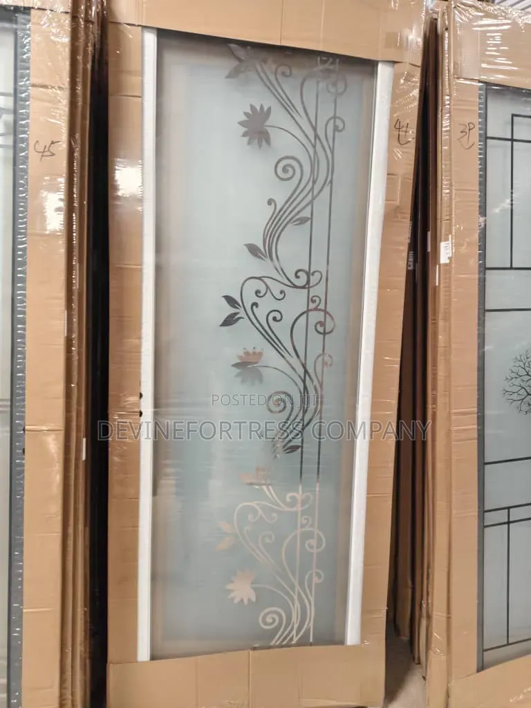 Quality Elegant Fiber Glass Bathroom Door Available in DFF Designs.