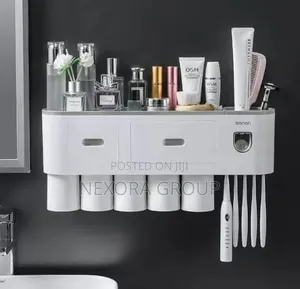 Toothbrush and Toothpaste Holder Set Hygienic Bathroom Organizer